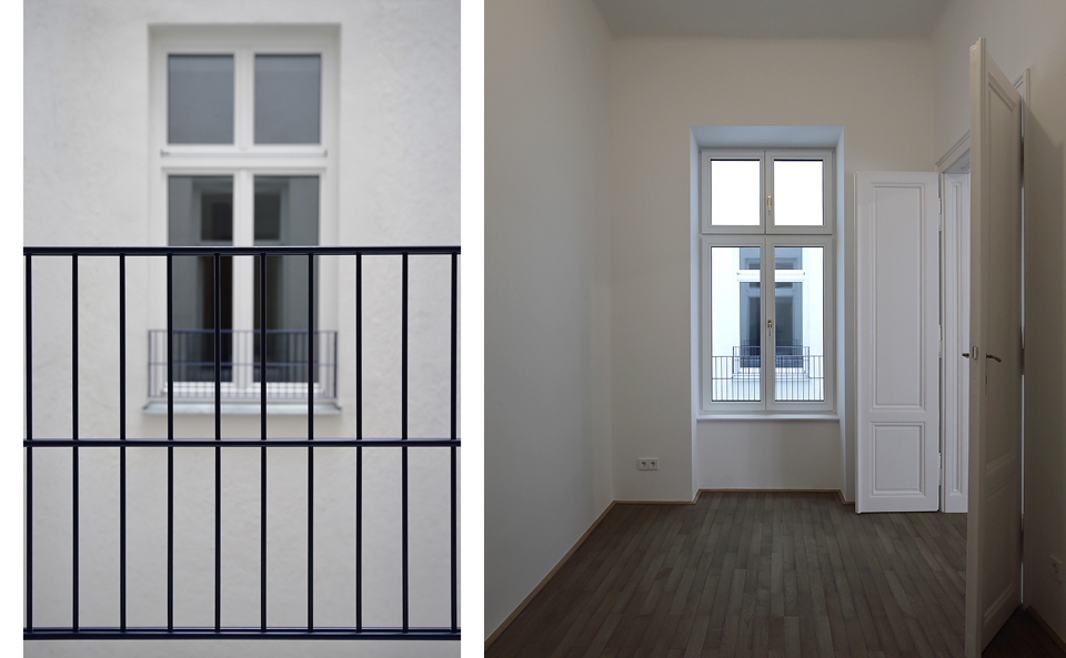 Altbauwohnung, Fenstersanierung, Fenstergitter