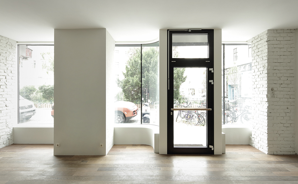 Innenraum Ansicht Geschäftsportal, Schaufenster Verglasung