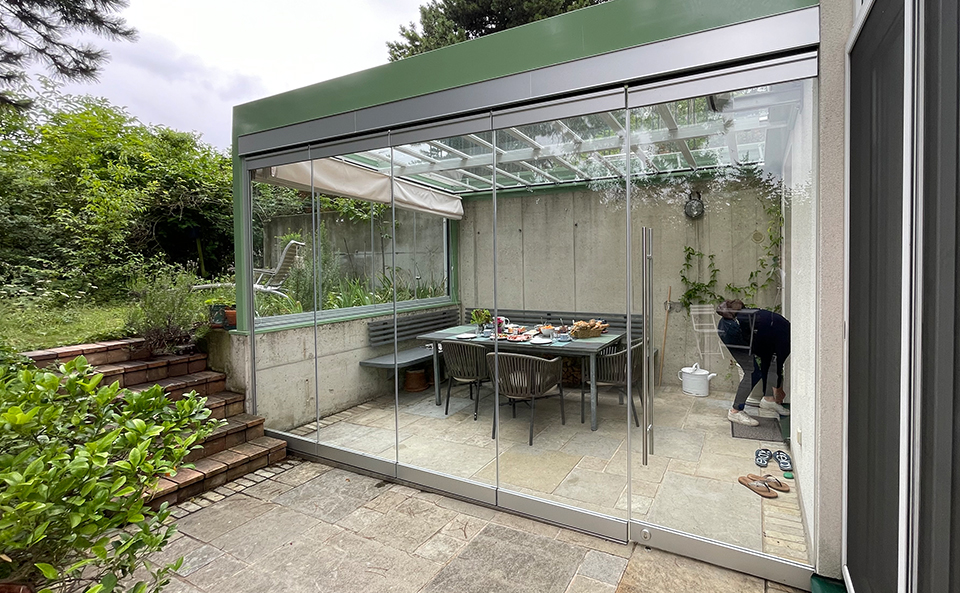 Wintergarten aus Glas